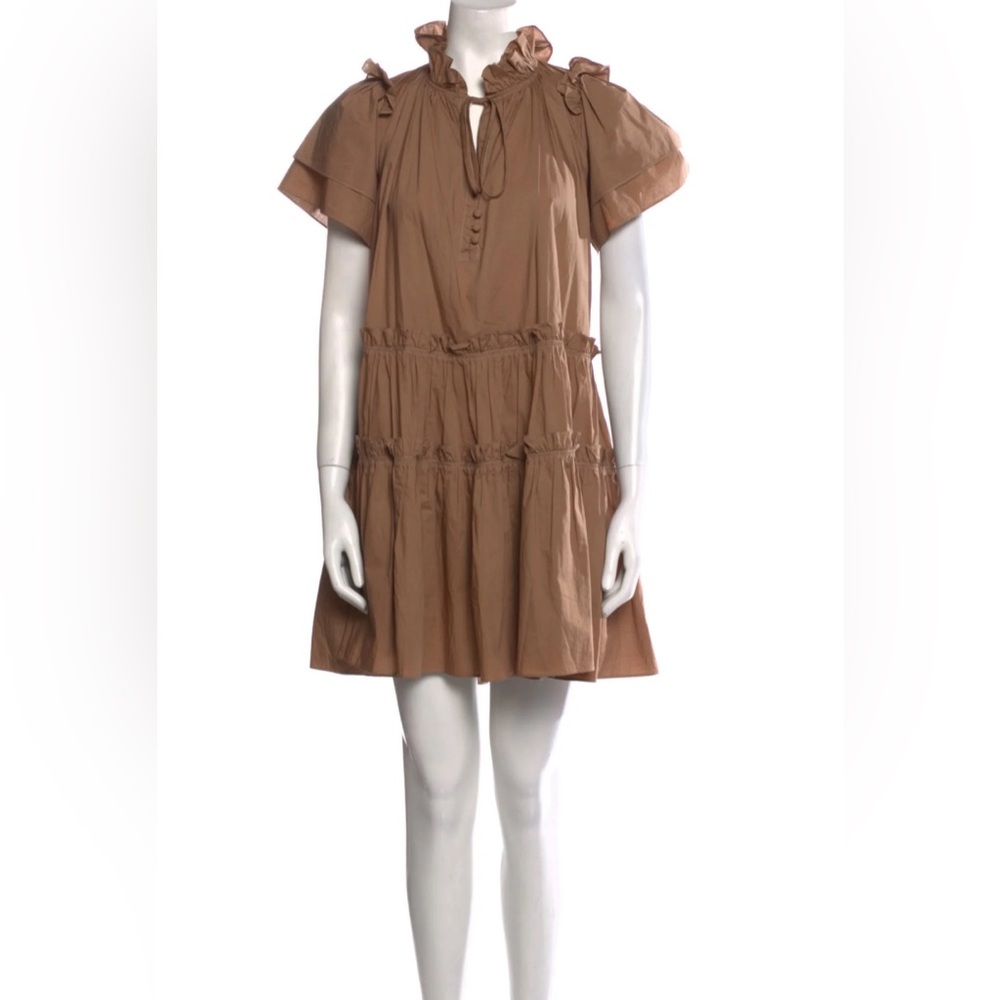 Hunter Bell Tie Neck Mini Dress